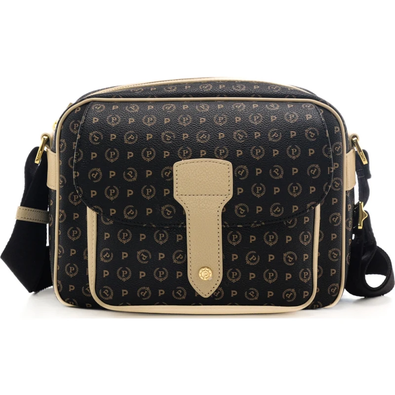 Marsupio In Pelle Nera, Borsa A Tracolla Con Tracolla Fantasia - Foto 9