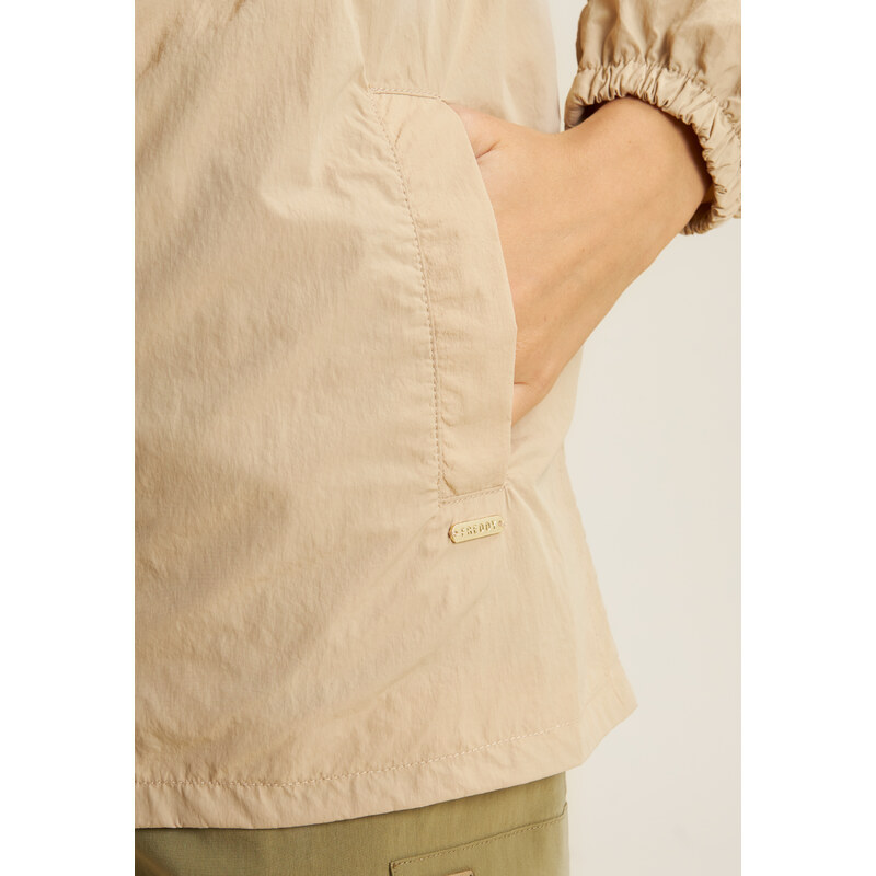 Freddy Parka donna collo alto in nylon con zip ed elastico in vita