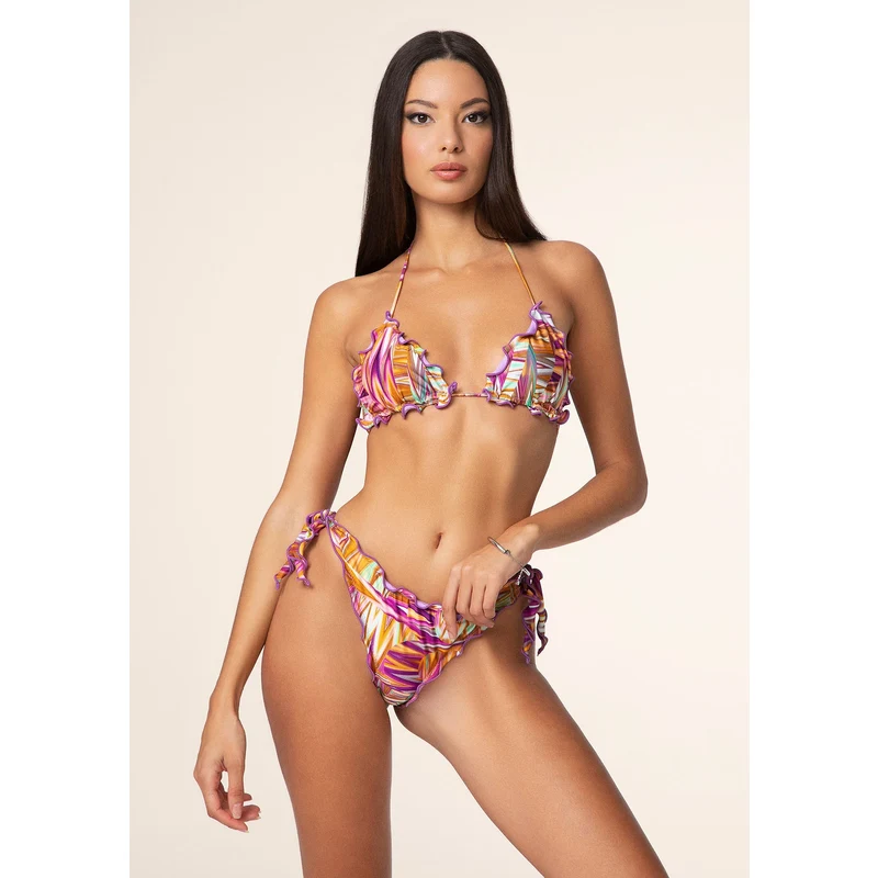 Effek bikini triangolo in fantasia multicolor