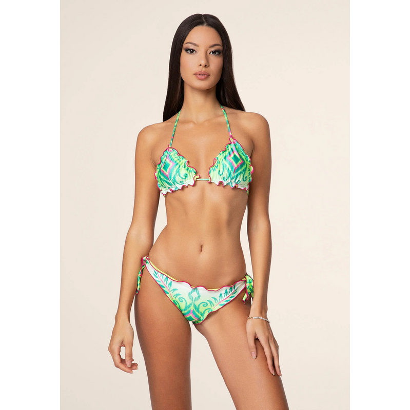 Effek Bikini Triangolo con Slip Regolabile multic