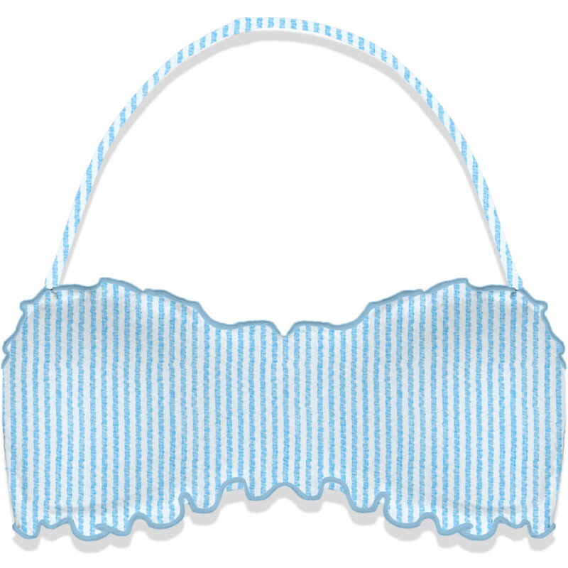 Mc2 Saint Barth costume a fascia stripes azzurro