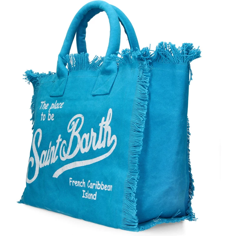 MC2 SAINT BARTH Borsa mare Mc2 tinta unita azzurra
