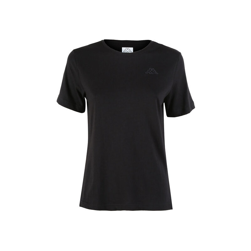 Kappa T-shirt Donna In Cotone Con Logo Manica Corta Nero Taglia L