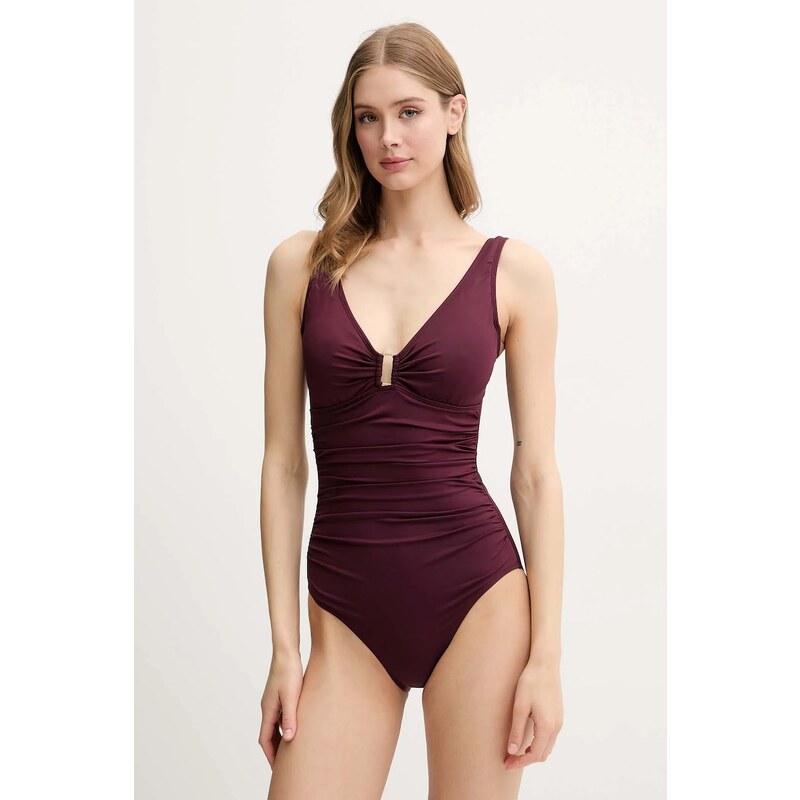 Lauren Ralph Lauren costume da bagno intero colore granata