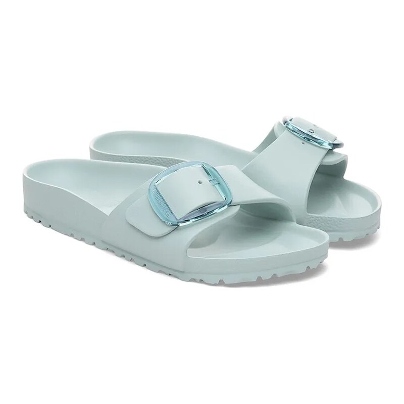 Birkenstock ciabatte slide Madrid Big Buckle EVA donna colore turchese 1029614