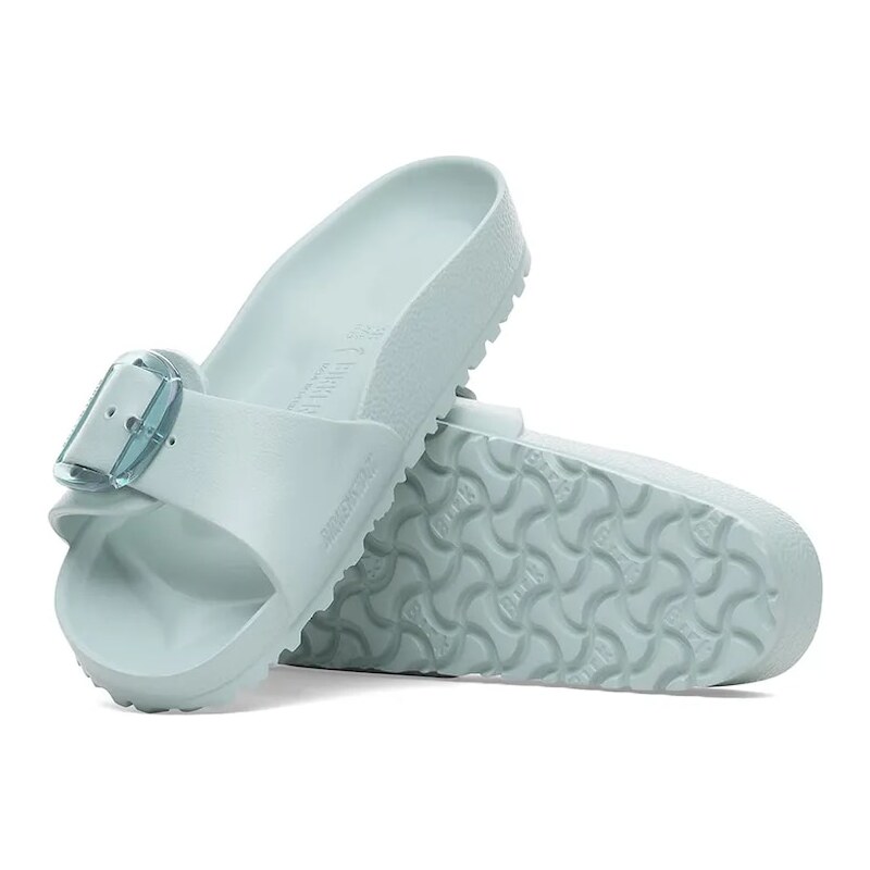 Birkenstock ciabatte slide Madrid Big Buckle EVA donna colore turchese 1029614
