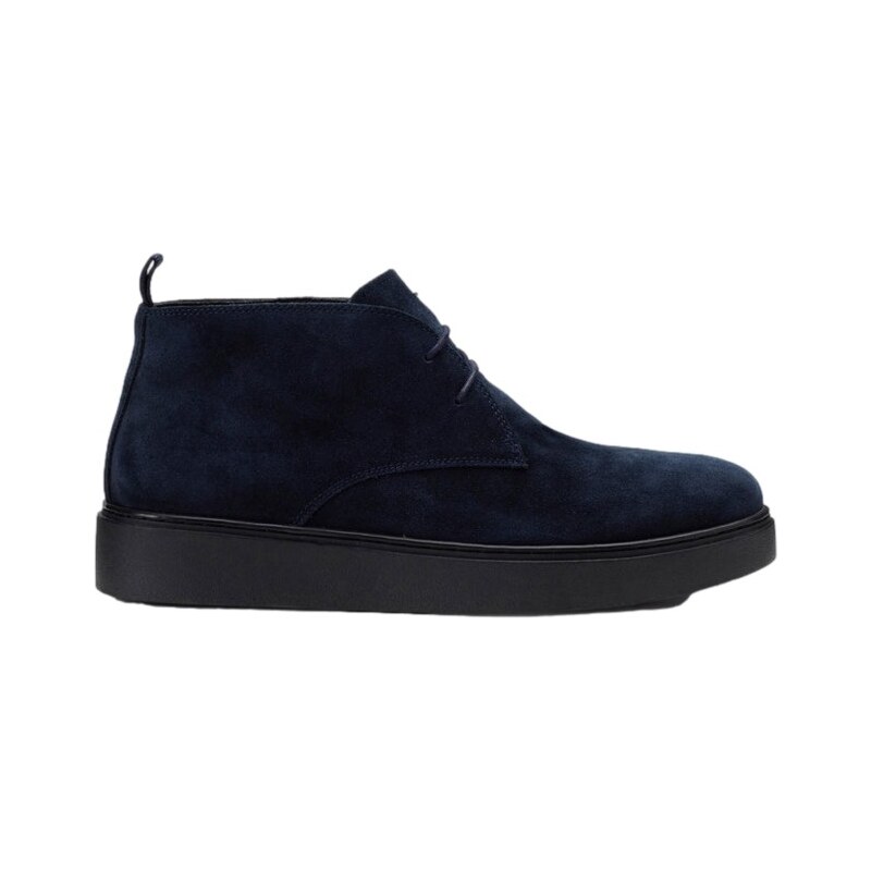 Alberto Guardiani Agm319101 Frame 3191 Mid M Suede Scarpe Uomo Stringate Dk.blue 43 Blu