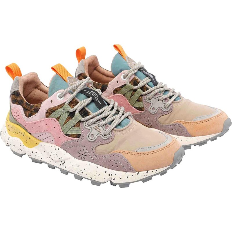 FLOWER MOUNTAIN Sneakers Yamano 3 – Crema/latte/azzurro, Suola Leggera E Soletta In Sughero