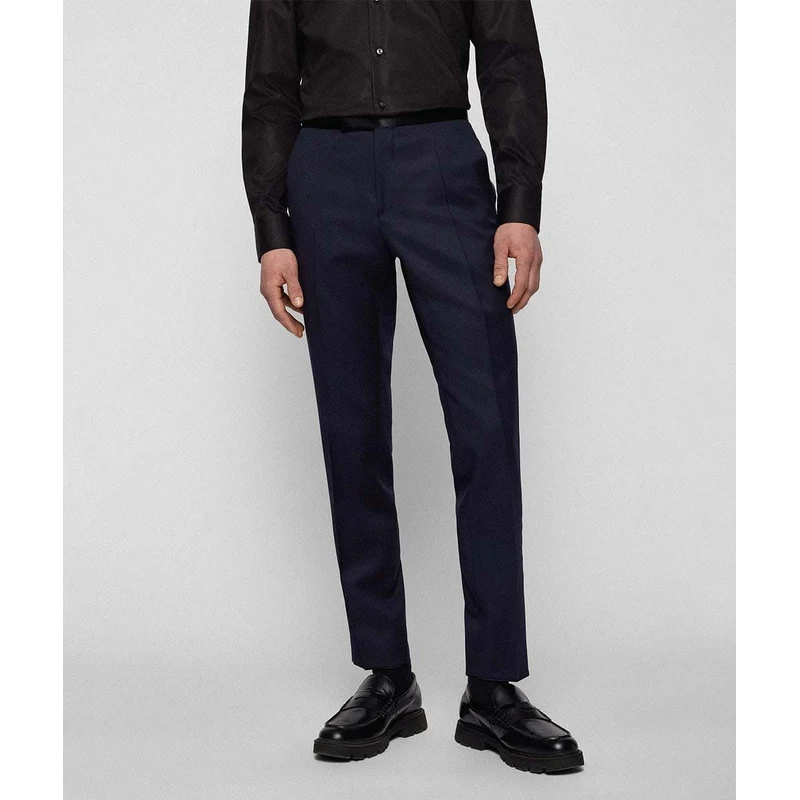 Boss Pantaloni Da Smoking Slim Fit In Serge Di Lana Vergine Uomo