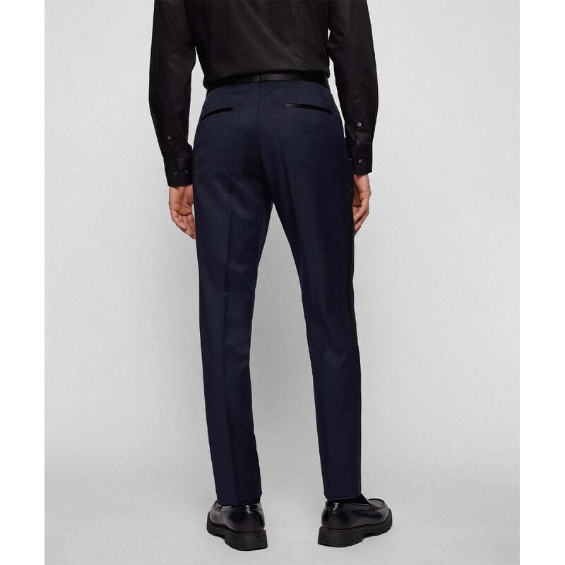 Pantaloni In Jersey Di Misto Cotone Uomo, Navy | Milano