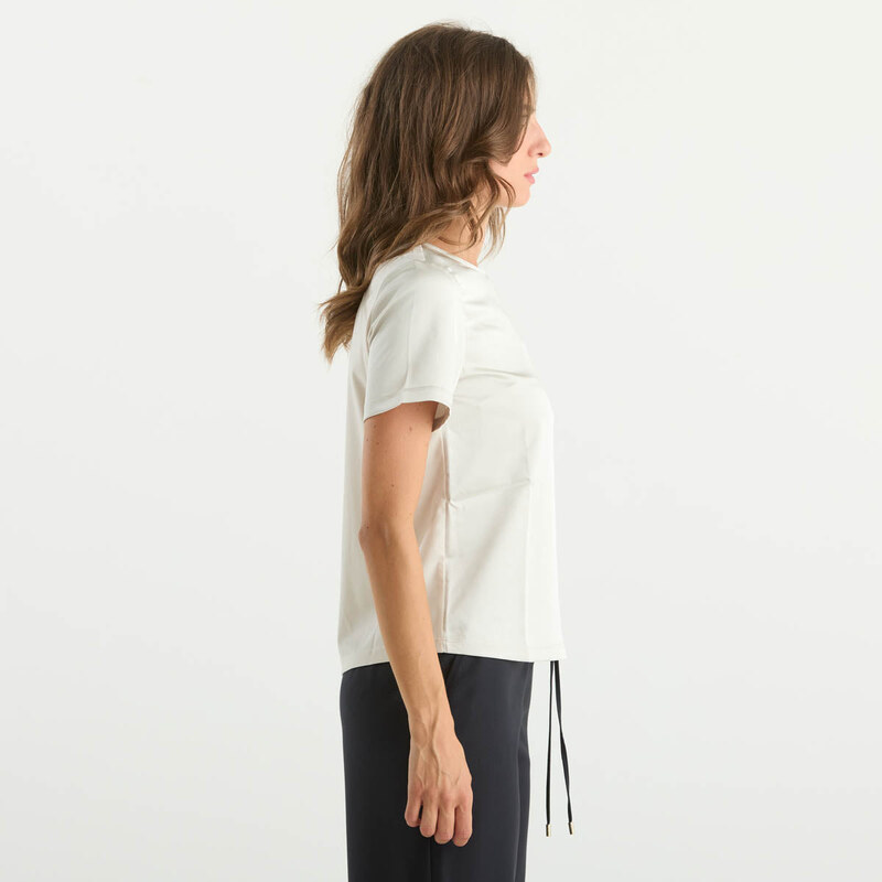 Maxmara blusa in maglia girocollo beige