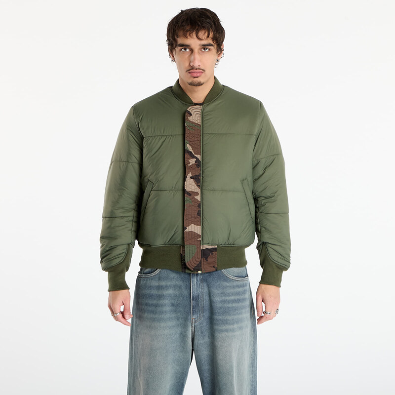 Giacca Bomber ALPHA INDUSTRIES Uomo, Modello MA-1 TT Hood Defense, Nylon Bicolore, Slim Fit Con Cappuccio - 2