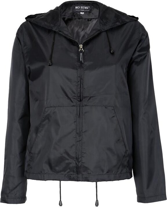 Solada Giacca Da Pioggia Impermeabile Donna Leggere Nero Taglia L