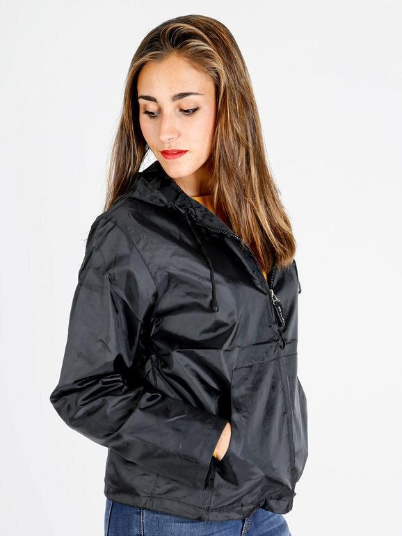 Solada Giacca Da Pioggia Impermeabile Donna Leggere Nero Taglia L