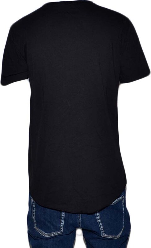 Malu Shoes T-Shirt lunga uomo nera oversize maniche corte scritta la music is my religion street style estate