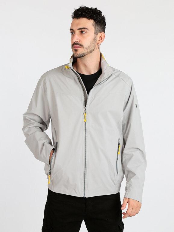 Wampum Giacca a Vento Con Full Zip Giacconi e Giubbotti Uomo Grigio Taglia Xxl