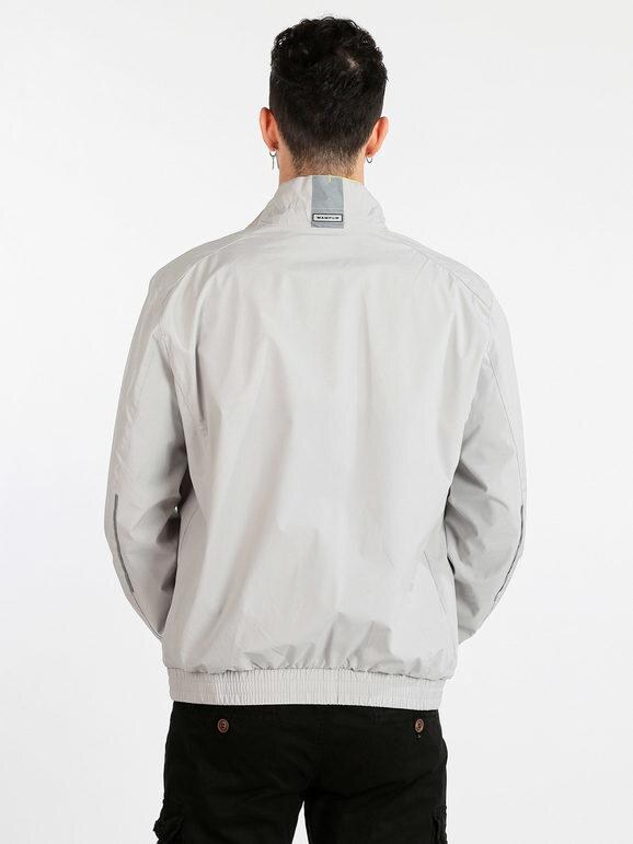 Wampum Giacca a Vento Con Full Zip Giacconi e Giubbotti Uomo Grigio Taglia Xxl