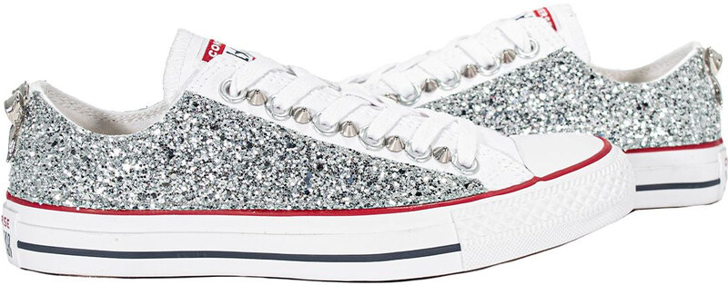 CONVERSE PERSONALIZZATE ARGENTO BEDA
