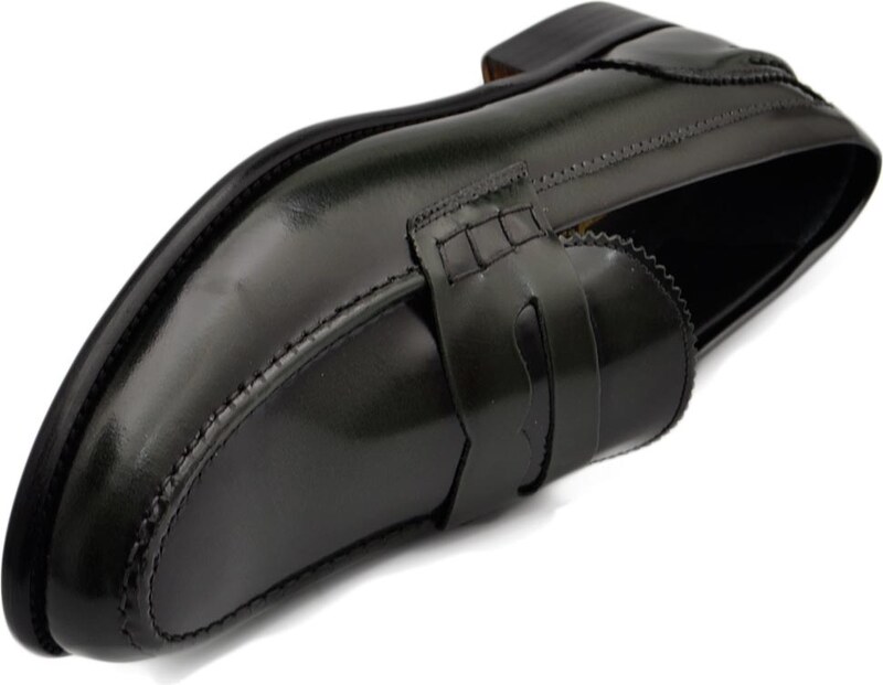 Malu Shoes Scarpe uomo mocassino verde abrasivato cucitura fondo cuoio sottile made in italy vera pelle certificata business man