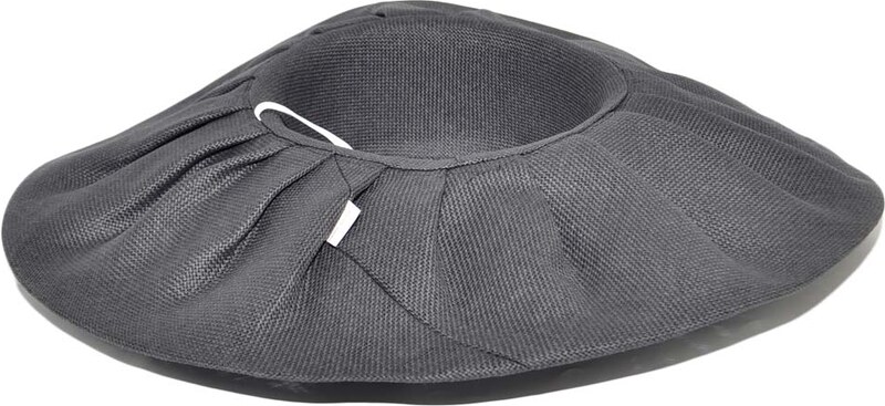 Malu Shoes Cappello parasole di paglia nero elettrico donna elegante tesa larga fiocco pieghe flessibile e pieghevole per l?estate