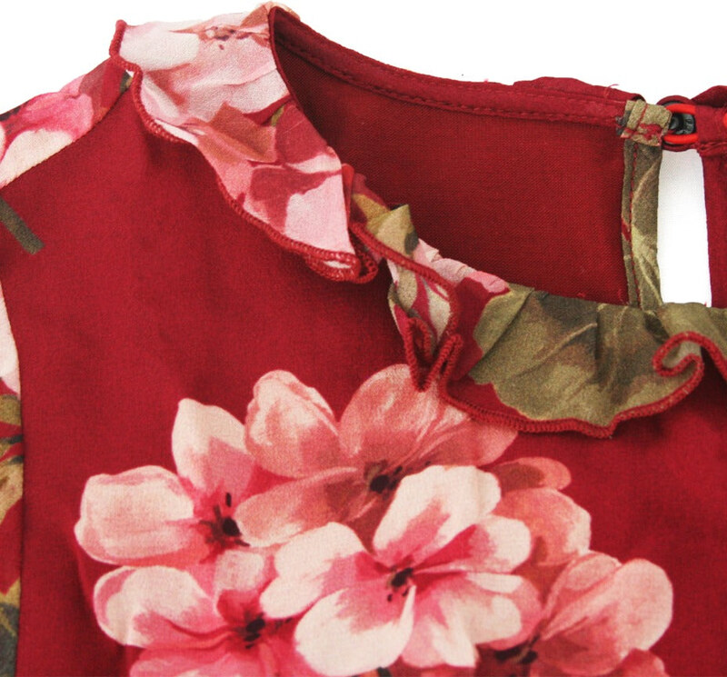 TWINSET GIRL Abito in Georgette Stampa Fiori - 8A