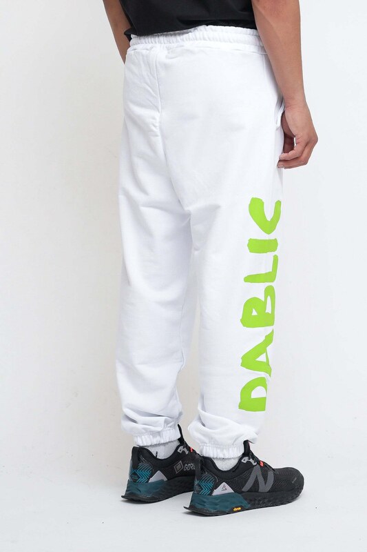 Pablic Pantalone Stampa Orso - Bianco White Uomo PE22 promo
