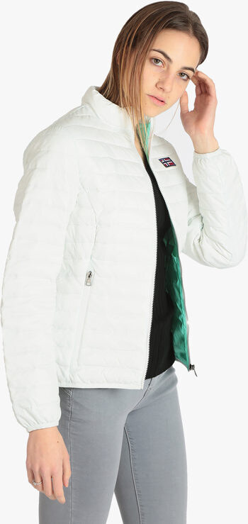 Norway Piumino Leggero Da Donna Con Cerniera Giacche Leggere Bianco Taglia L