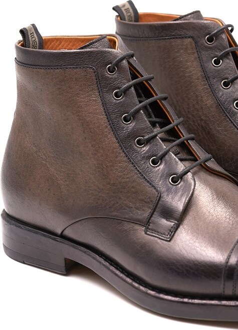 STIVALETTO ROSSI IN PELLE GRIGIO, Colore Grigio