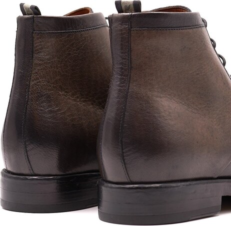 STIVALETTO ROSSI IN PELLE GRIGIO, Colore Grigio