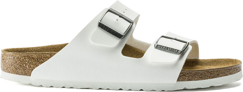 Birkenstock Arizona Birko-Flor White Regular Fit Donne - Sandali Birkenstock - Bianco - 0552681-7.5