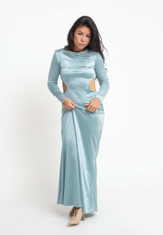 Have One Abito Lungo Cut Out - Menta Azzurro Vestiti Woman PE23 promo
