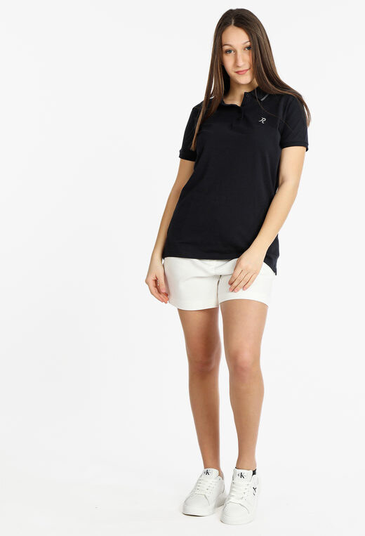 Be Board Polo Donna a Maniche Corte In Cotone Manica Corta Blu Taglia L