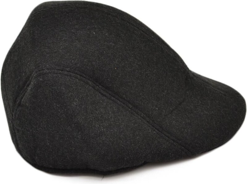 Malu Shoes Berretto Coppola Piatta Strillone Uomo Invernale Tessuto Foderato Nero Berretto Regolabile