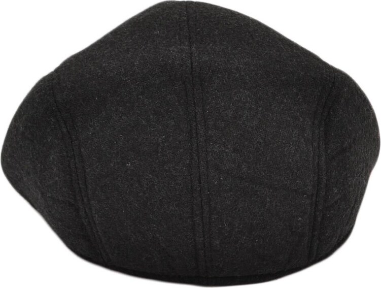 Malu Shoes Berretto Coppola Piatta Strillone Uomo Invernale Tessuto Foderato Nero Berretto Regolabile