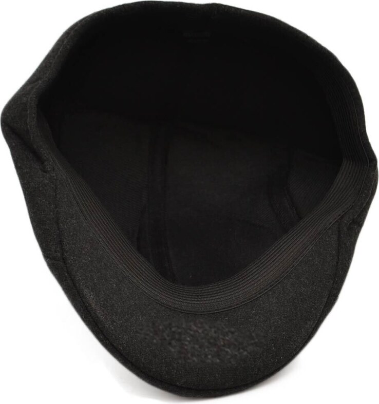 Malu Shoes Berretto Coppola Piatta Strillone Uomo Invernale Tessuto Foderato Nero Berretto Regolabile
