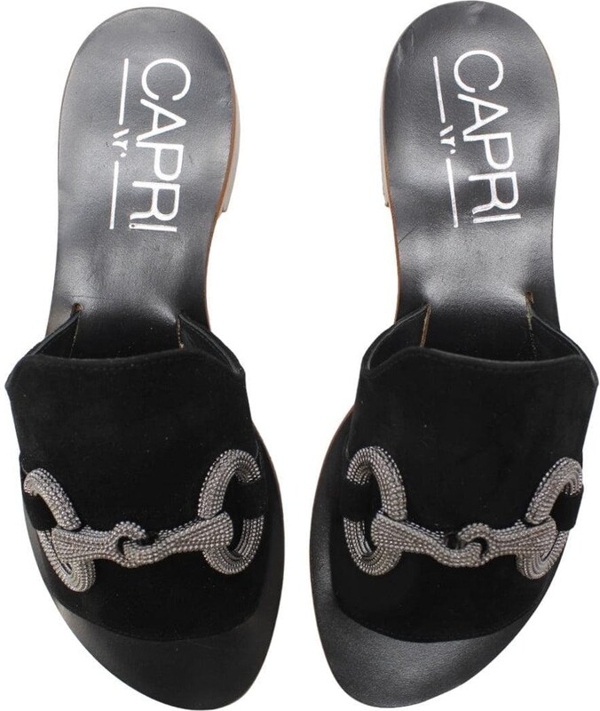 Capri Vittorio Citro Ciabatte con applicazione catena