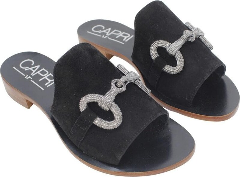 Capri Vittorio Citro Ciabatte con applicazione catena