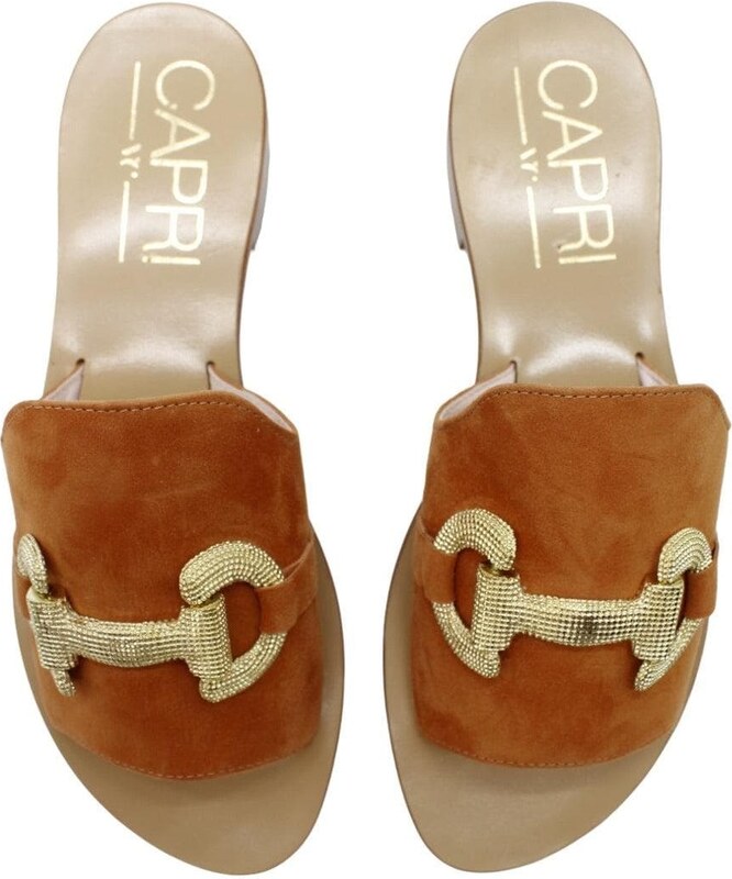 Capri Vittorio Citro Ciabatte con applicazione catena