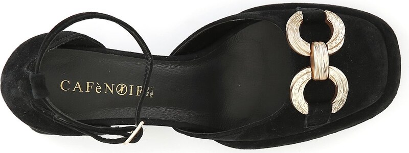 Cafènoir LD5030 Décolleté in camoscio con laccio e morsetto