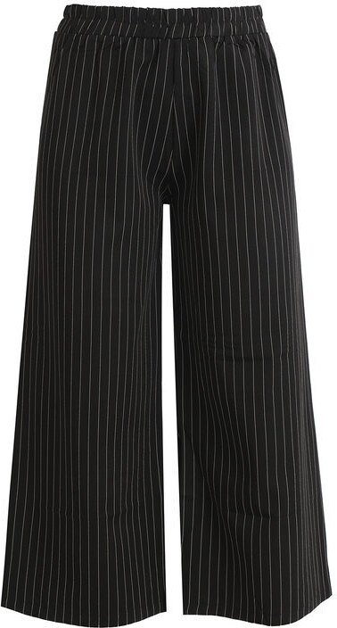 Solada Pantaloni Gessati Donna a Gamba Larga Casual Nero Taglia L