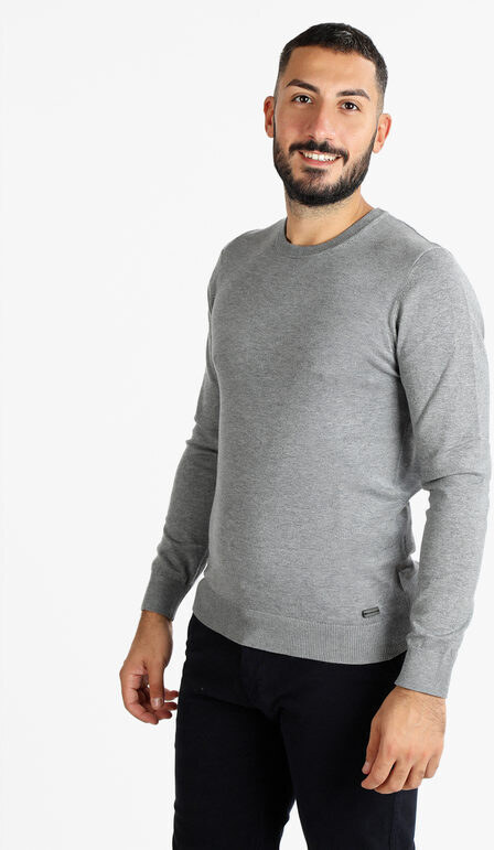 Baci & Abbracci Pullover Girocollo Da Uomo Grigio Taglia 3xl