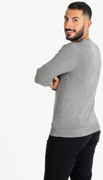 Baci & Abbracci Pullover Girocollo Da Uomo Grigio Taglia 3xl