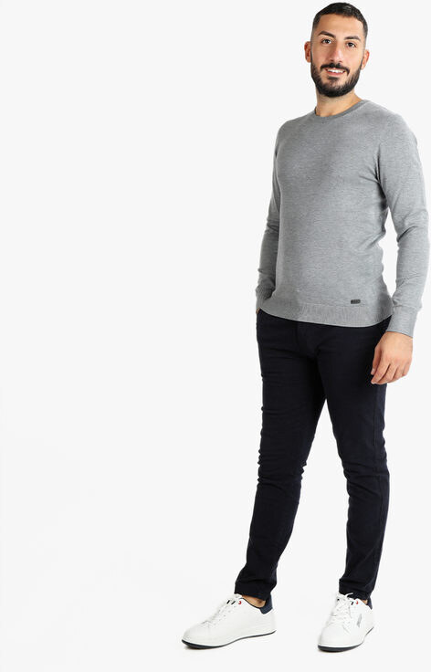 Baci & Abbracci Pullover Girocollo Da Uomo Grigio Taglia 3xl