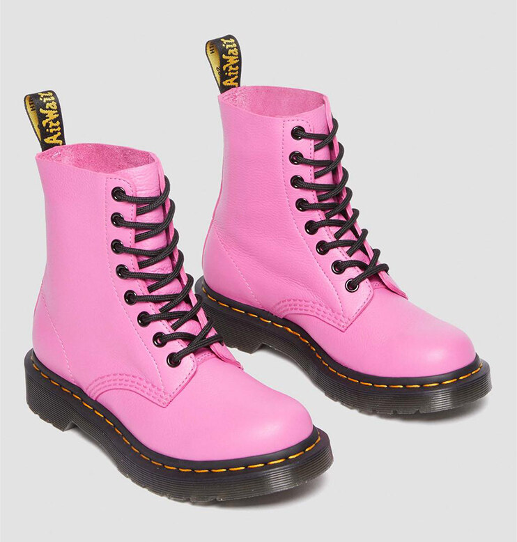 Dr. Martens 1460 Pascal Virginia Leather Boots Donne - Scarpe Dr. Martens - Rosa - DM30689717-3