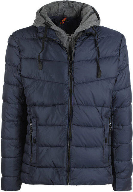 Solada Giubbotto Uomo Imbottito Con Cappuccio Giacconi e Blu Taglia M