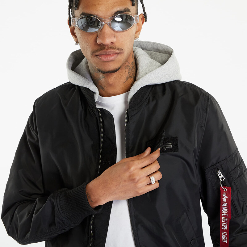 Giacca Alpha Industries MA-1 TT Hood Black S