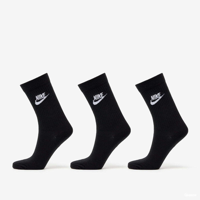 Nike NSW Everyday Essential Crew Socks 3-Pack Black/ White M