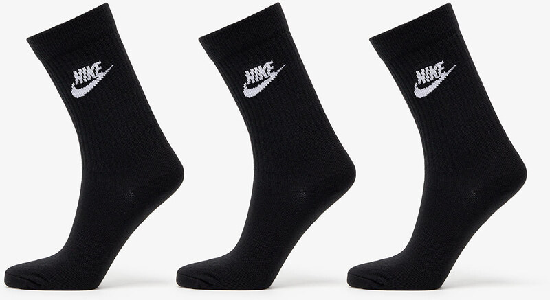 Nike NSW Everyday Essential Crew Socks 3-Pack Black/ White M