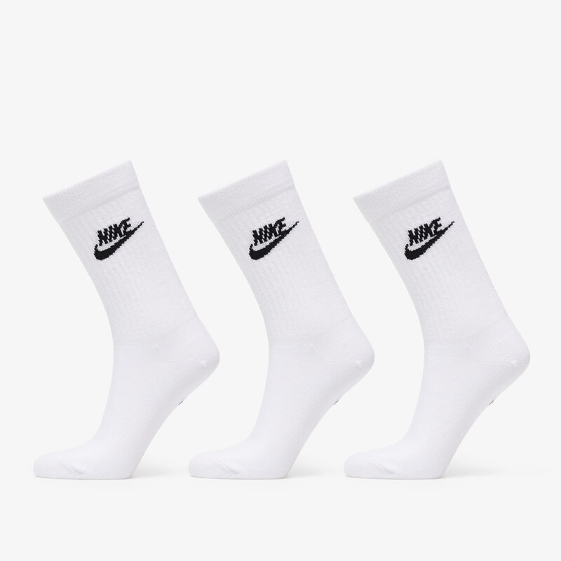 Nike NSW Everyday Essential Crew Socks 3-Pack White/ Black L