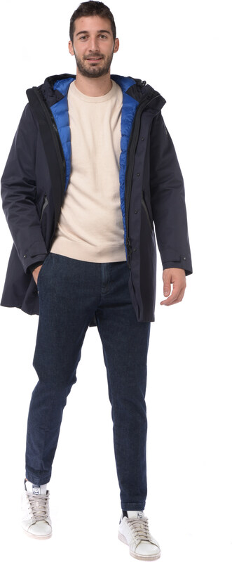 giaccone da uomo Piquadro parka con interno staccabile